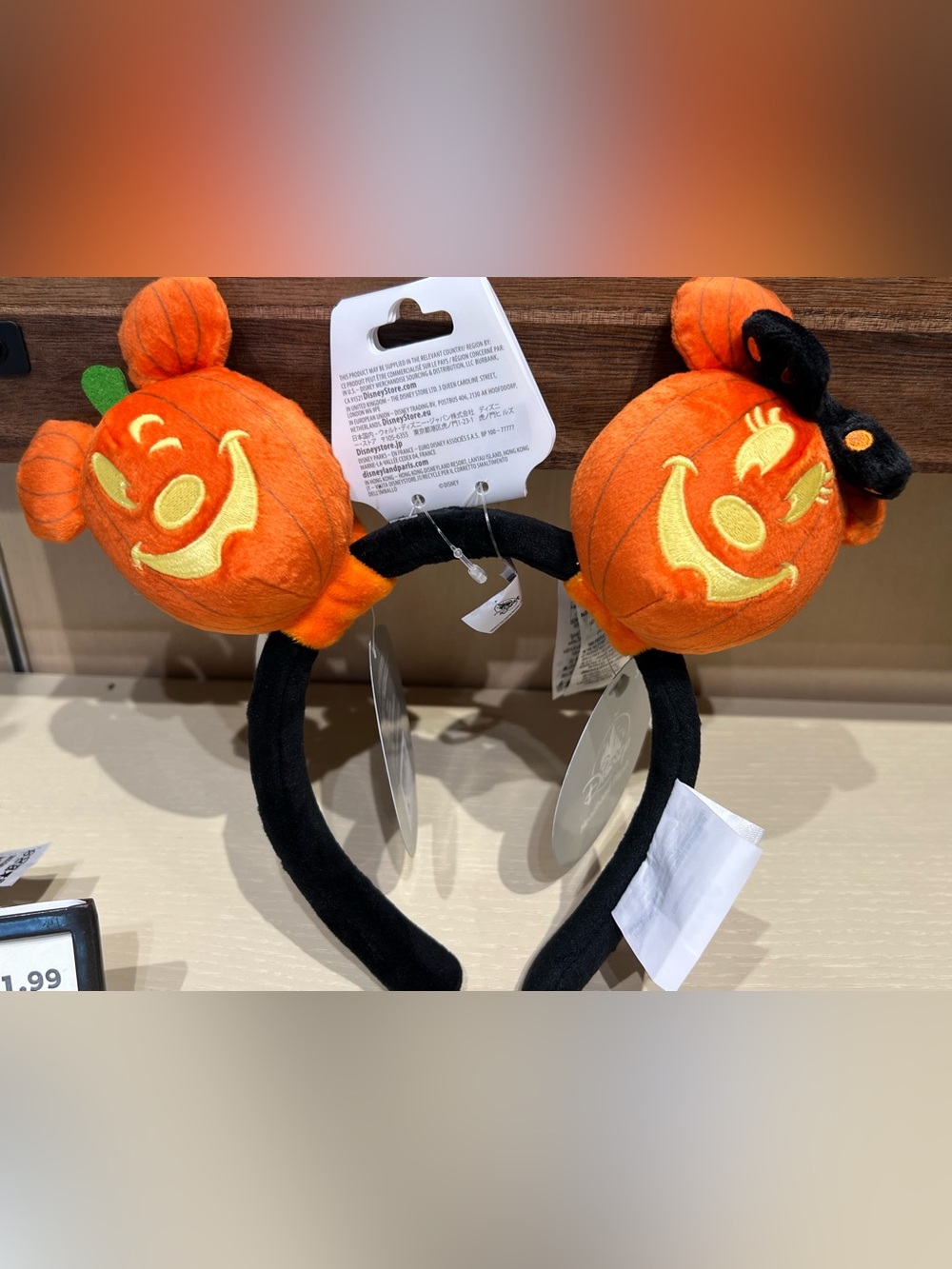 2026 Disney Parks WDW Create Your Own Halloween Mickey Minnie Pumpkin Headband